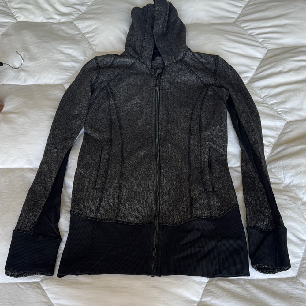 lululemon athletica Black and Gray Define Jacket with Hood